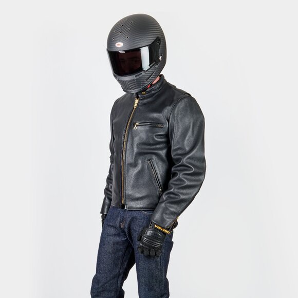 Vanson Men's Black Cafe Racer Jacket Model AR2 FIRE Sz 42 Tailored Worn Once!!!